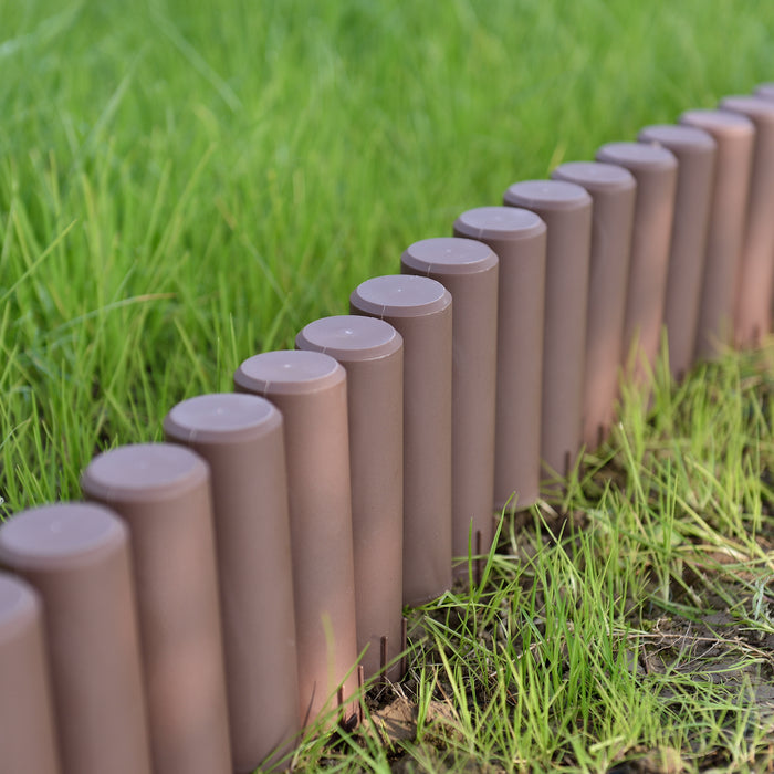 Bordure per Aiuola Espot in set di 80 blocchi - Lunghezza tot 21,6 m - Marrone casa.pro