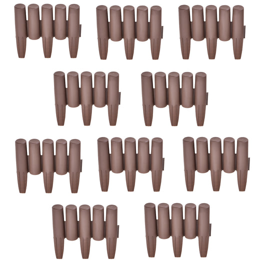 Bordure per Aiuola Espot in set di 40 blocchi - Lunghezza tot 10,8 m - Marrone casa.pro