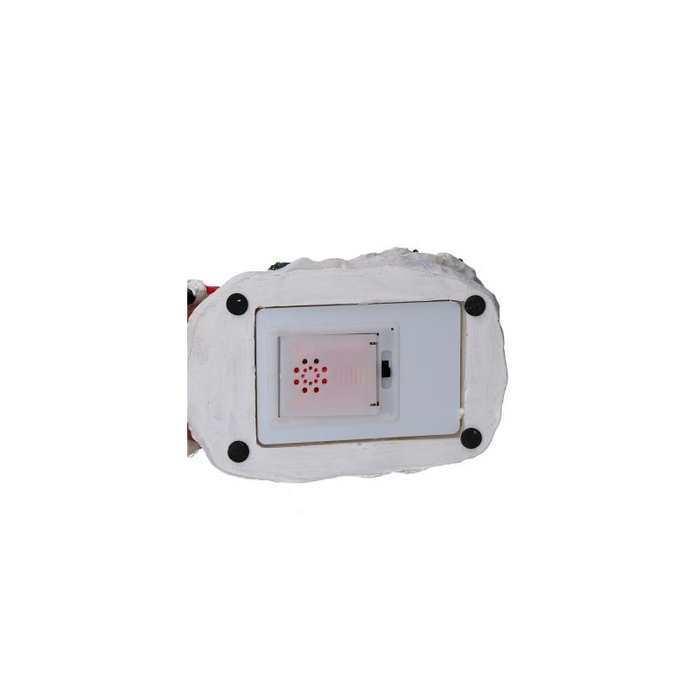 Palla di vetro led resina babbo natale slitta con musica cm 19,5x12,5h18