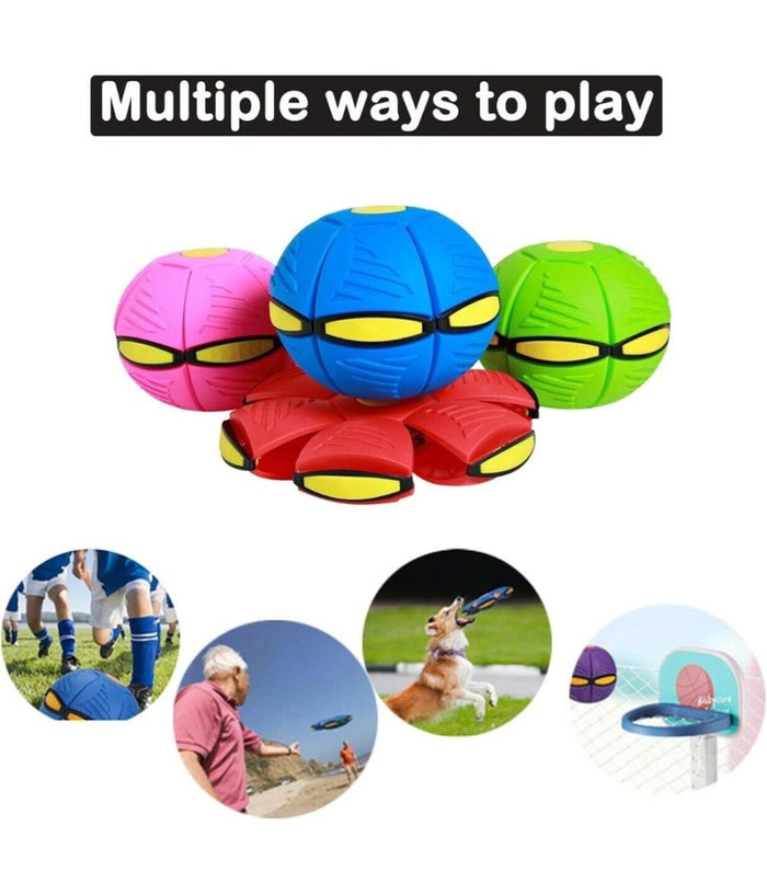 Palla Magica Volante Si Trasforma In Frisbee Con Luce Led Per Bambini Animali         