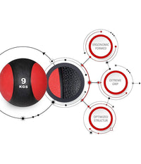 Palla Medica Da 9 Kg Per Allenamento Esercizi Attrezzo Fitness Palestra Casa         