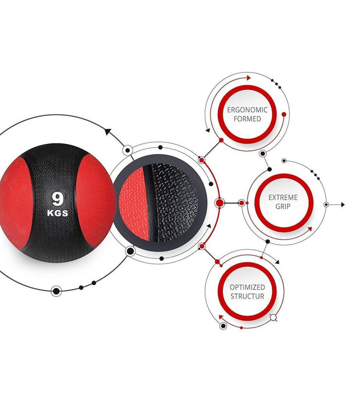 Palla Medica Da 9 Kg Per Allenamento Esercizi Attrezzo Fitness Palestra Casa         