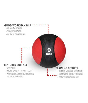 Palla Medica Da 9 Kg Per Allenamento Esercizi Attrezzo Fitness Palestra Casa         