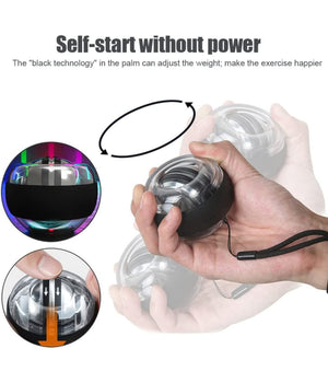 Palla Per Allenamento Resistenza Polso Con Giroscopio Led Antistress Rilassante         