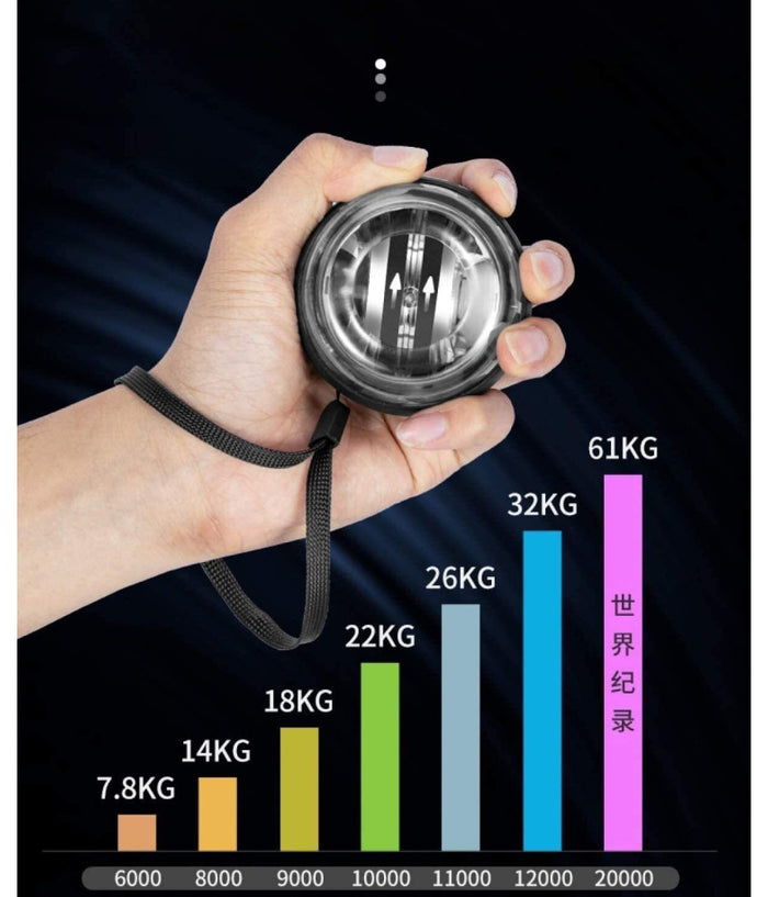 Palla Per Allenamento Resistenza Polso Con Giroscopio Led Antistress Rilassante         