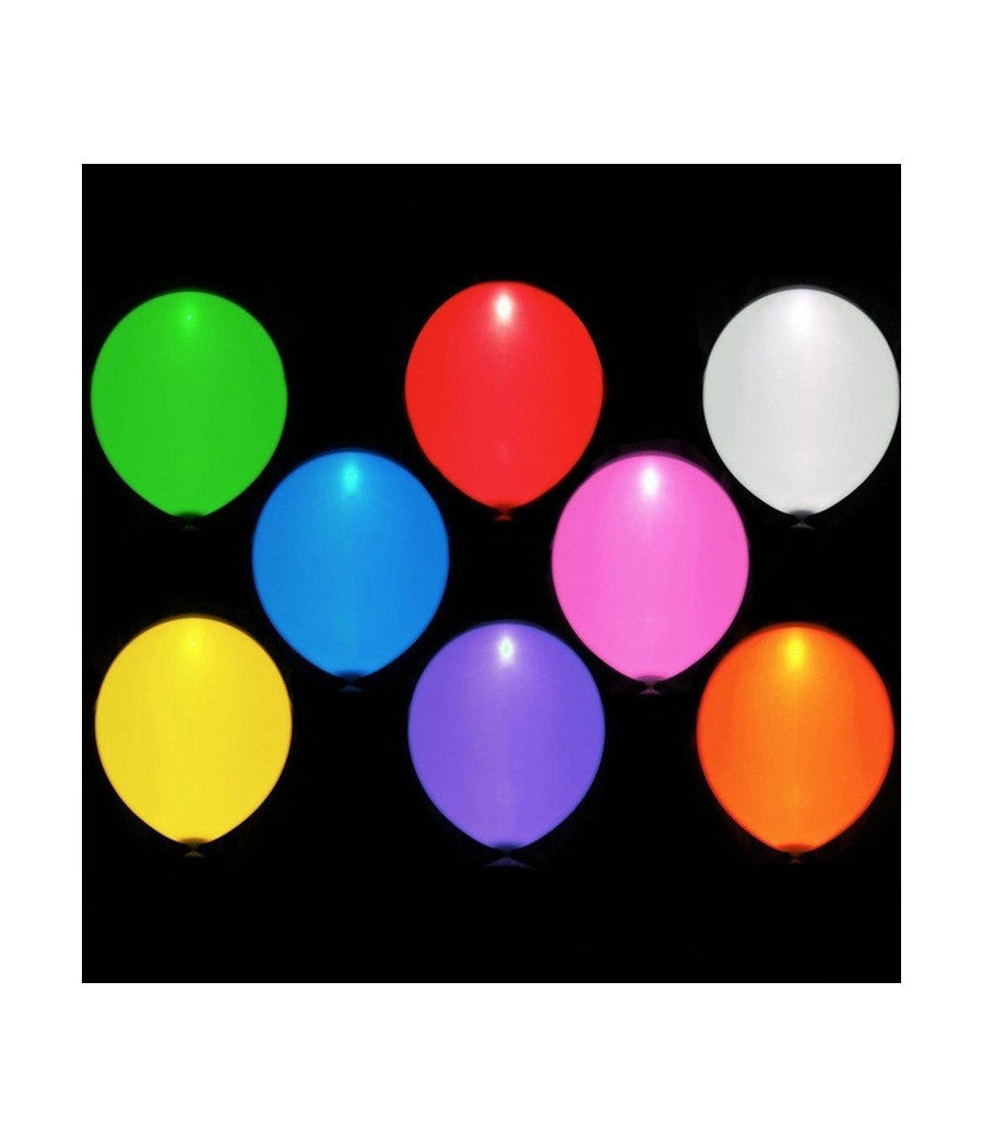 Palloncini Luminosi 30 Cm Colorati Confezione 10 Pezzi Eventi Festa Balloon         