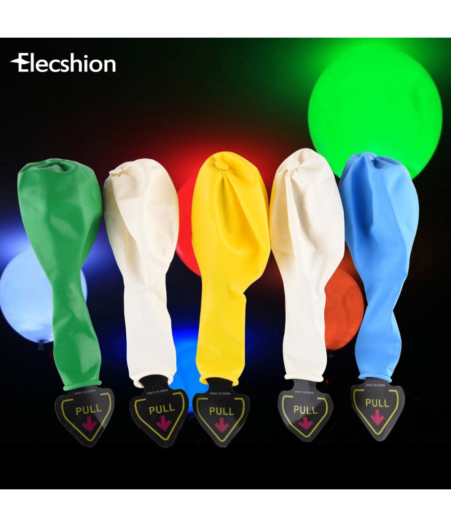 Palloncini Luminosi 30 Cm Colorati Confezione 10 Pezzi Eventi Festa Balloon         