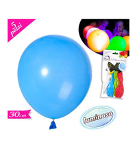 Palloncini Luminosi Led Colori Assortiti Confezione 5 Pezzi 30 Cm Eventi Party         