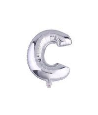Palloncino Gonfiabile Elio Lettera C Argento 35 Cm Compleanno Festa Party Casa         