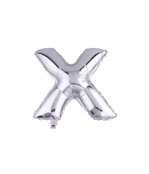 Palloncino Gonfiabile Elio Lettera X Argento 35 Cm Compleanno Festa Party Casa         