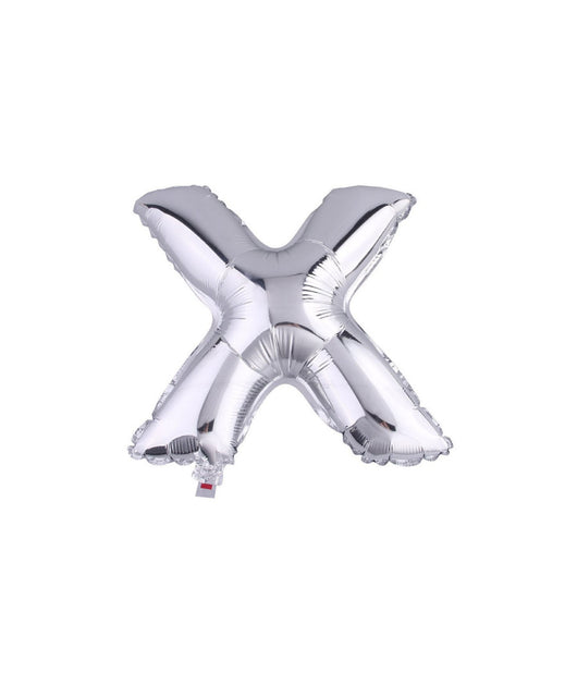 Palloncino Gonfiabile Elio Lettera X Argento 35 Cm Compleanno Festa Party Casa         
