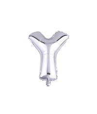 Palloncino Gonfiabile Elio Lettera Y Argento 35 Cm Compleanno Festa Party Casa         