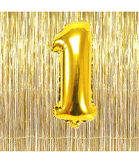 Palloncino Numero 1 Oro 35cm Elio Decorazione Compleanno Party Festa         