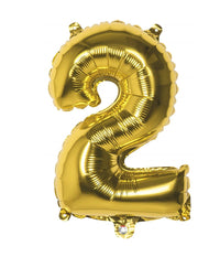 Palloncino Numero 2 Oro 35cm Elio Decorazione Compleanno Party Festa         