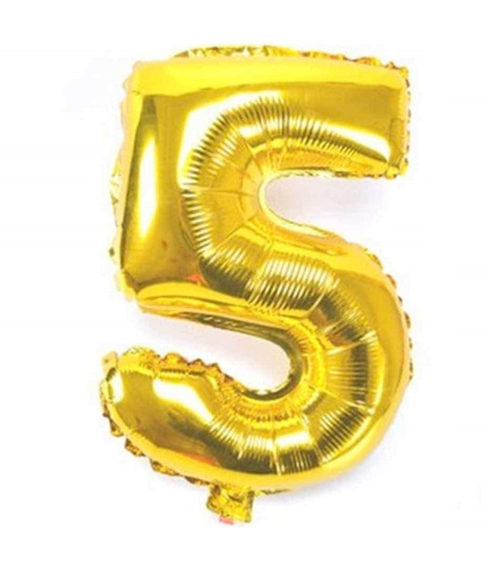 Palloncino Numero 5 Oro 35cm Elio Decorazione Compleanno Party Festa         