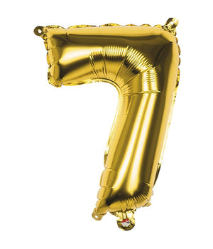 Palloncino Numero 7 Oro 35cm Elio Decorazione Compleanno Party Festa         
