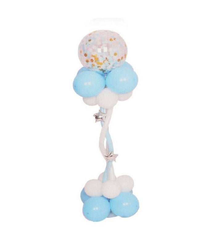 Palloncino Verticale Struttura A Colonna Decorazioni Battesimo Feste Compleanno  Celeste       