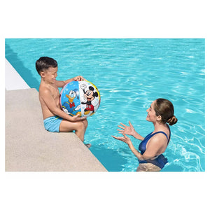 Trade Shop - Pallone Gonfiabile Mickey Mouse Topolino 51 Cm Palla Bambini Mare Piscina 91098 -