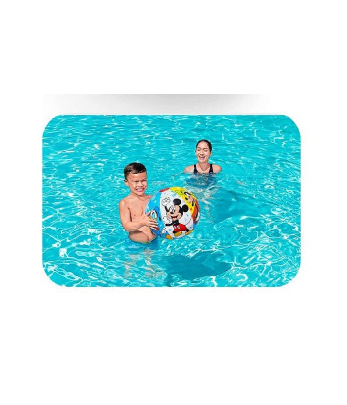 Trade Shop - Pallone Gonfiabile Mickey Mouse Topolino 51 Cm Palla Bambini Mare Piscina 91098 -