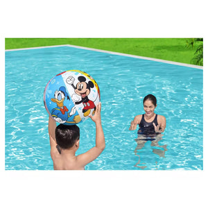 Trade Shop - Pallone Gonfiabile Mickey Mouse Topolino 51 Cm Palla Bambini Mare Piscina 91098 -