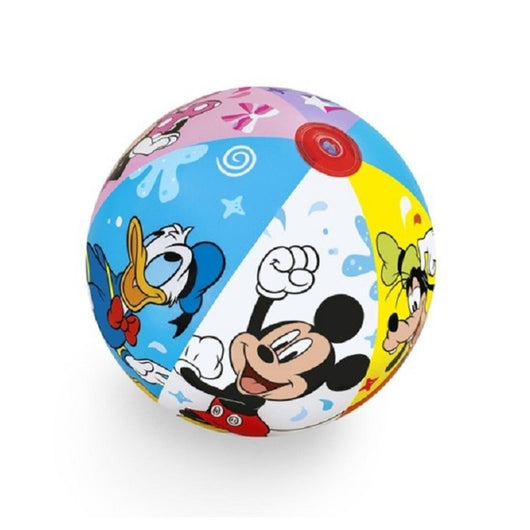 Trade Shop - Pallone Gonfiabile Mickey Mouse Topolino 51 Cm Palla Bambini Mare Piscina 91098 -