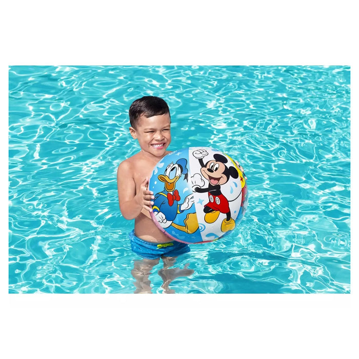 Trade Shop - Pallone Gonfiabile Mickey Mouse Topolino 51 Cm Palla Bambini Mare Piscina 91098 -