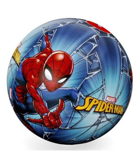 Trade Shop - Pallone Gonfiabile Spiderman 51 Cm Multicolore Bambino Per Mare Spiaggia 98002 -