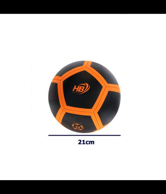 Pallone Palla Da Calcio Calcetto Nero E Arancione 21cm Partita Allenamento 06567         