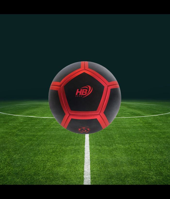 Pallone Palla Da Calcio Calcetto Nero E Rosso 21 Cm Allenamento Gioco Gara 06563         