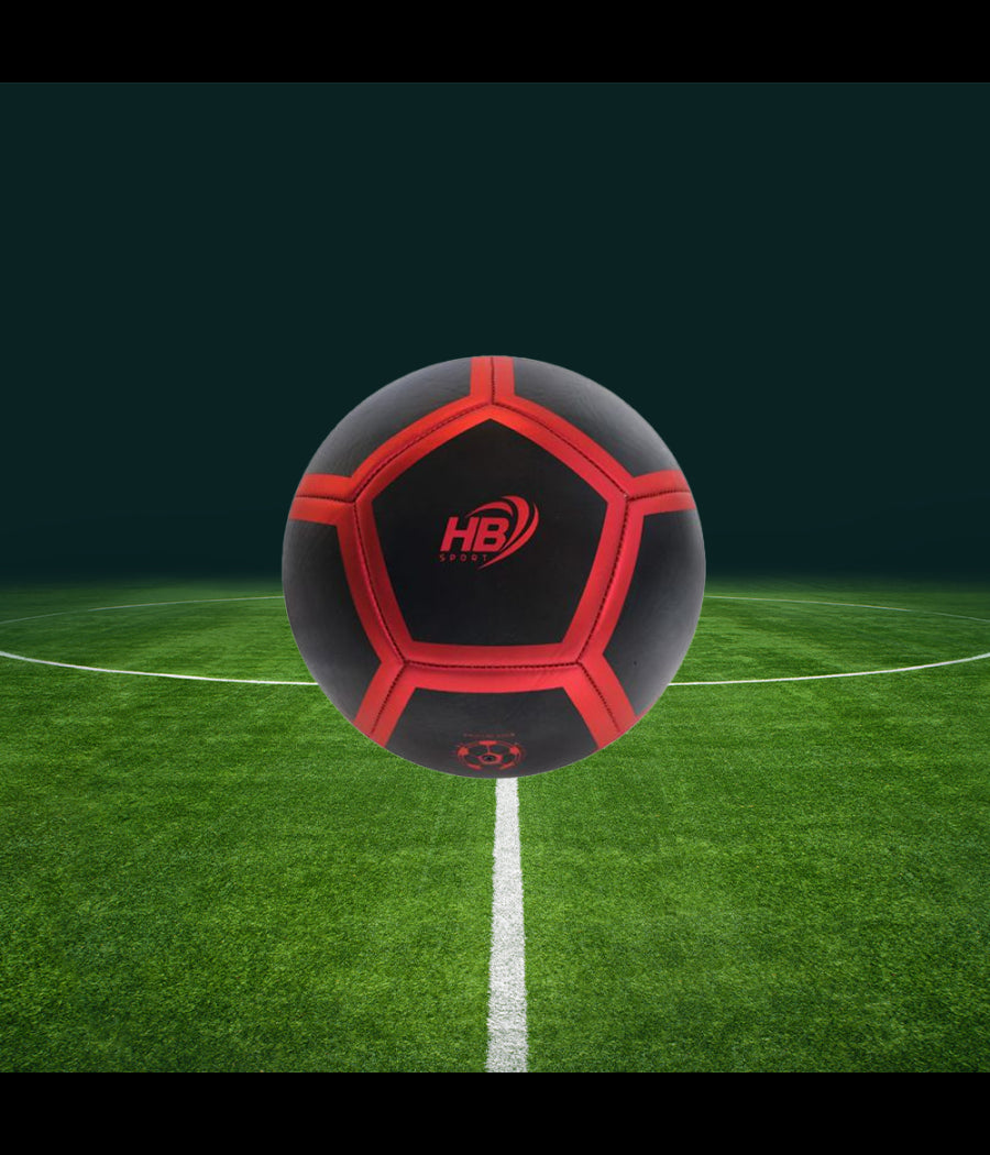 Pallone Palla Da Calcio Calcetto Nero E Rosso 21 Cm Allenamento Gioco Gara 06563         