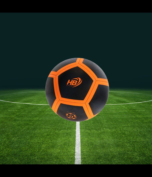 Pallone Palla Da Calcio Calcetto Nero E Arancione 21cm Partita Allenamento 06567         