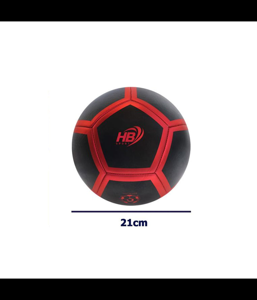 Pallone Palla Da Calcio Calcetto Nero E Rosso 21 Cm Allenamento Gioco Gara 06563         