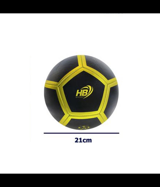 Pallone Palla Da Calcio Calcetto Nero E Giallo 21cm Allenamento Gara Gioco 06566         