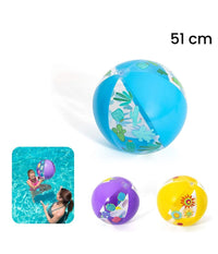 Trade Shop - Pallone Palla Spiaggia Designer 51cm Per Mare Piscina 3 Modelli Assortiti 31036 -