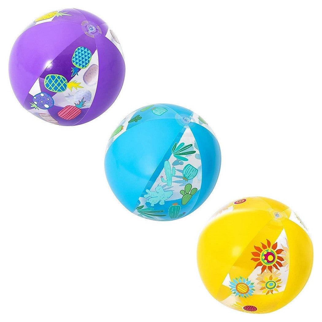 Trade Shop - Pallone Palla Spiaggia Designer 51cm Per Mare Piscina 3 Modelli Assortiti 31036 -