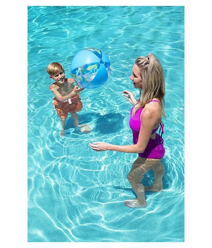 Trade Shop - Pallone Palla Spiaggia Designer 51cm Per Mare Piscina 3 Modelli Assortiti 31036 -