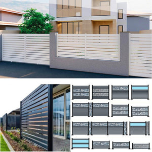 Palo Alluminio colore Antracite per recinzioni frangivento staccionate sezione 80x80mm H 185cm con piastra di ancoraggio, tappo e profili 