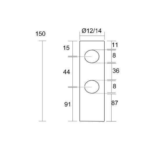 Palo Impregnato Ø 14 Lunghezza cm.150