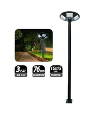 Palo In Ferro Per Lampione Led 3 Metri Da Giardino Nero Da Esterno Pt-gd-3n         