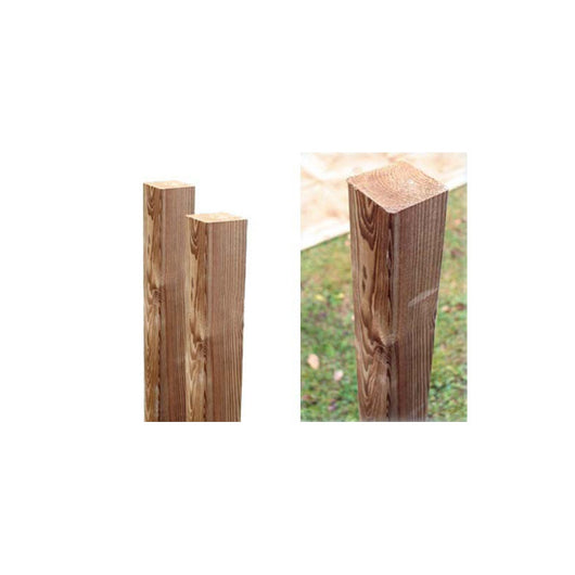 Palo Quadrato per Recinzioni in Legno di Pino Impregnato Lasa 7x7x240 cm