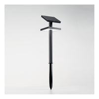 Palo SOLAR in alluminio con pannello solare orientabile e sensore crepuscolare - Grafite 3000k