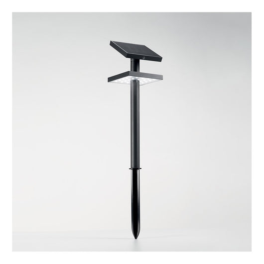 Palo SOLAR in alluminio con pannello solare orientabile e sensore crepuscolare - Grafite 3000k