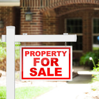 Palo per cartelli di vendita UPVC per cartelli di vendita garage, Palo per cartelli immobiliari da 183 cm Bianco-Utensili