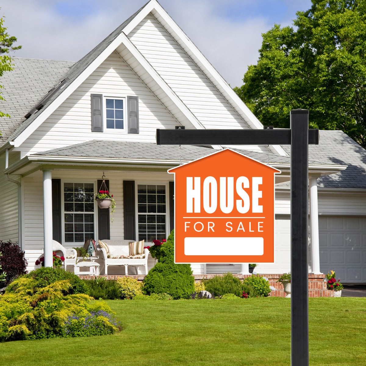 Palo per cartelli di vendita UPVC per cartelli di vendita garage, Palo per cartelli immobiliari da 183 cm Nero-Utensili