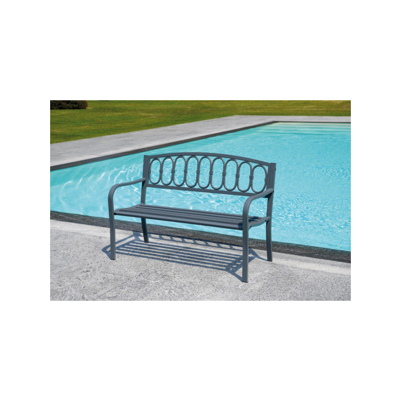 Panca 2 posti MOIA in ferro e ghisa antracite