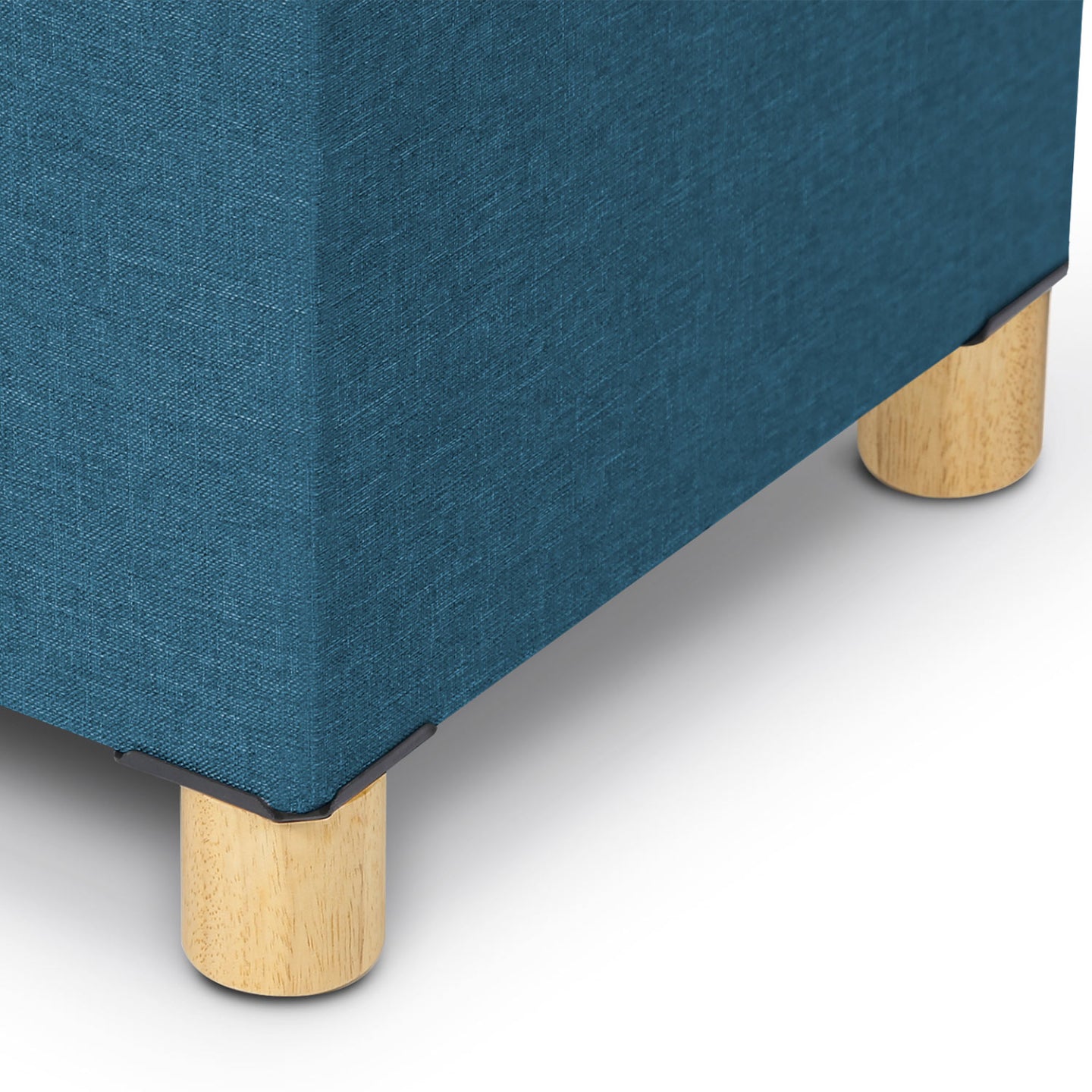 IDMarket - Panca con gambe 76 cm in tessuto blu anatra