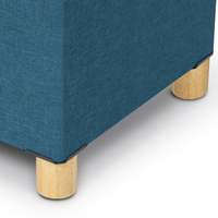 IDMarket - Panca con gambe 76 cm in tessuto blu anatra