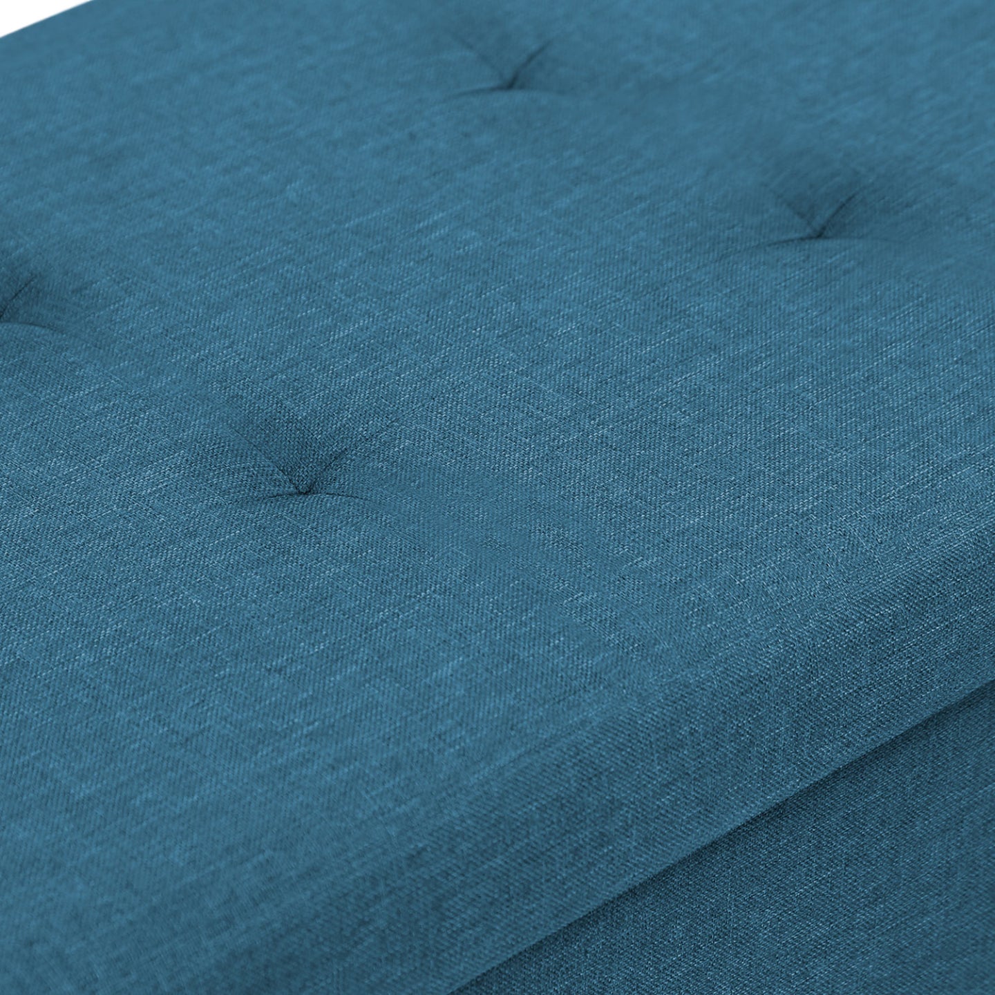 IDMarket - Panca con gambe 76 cm in tessuto blu anatra