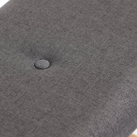 IDMarket - Panca contenitore ingresso in bambù, tessuto grigio scuro