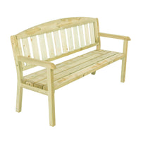 Delia - panchina da giardino in legno di pino impregnato 3 posti dimensione 175x63x97h cm